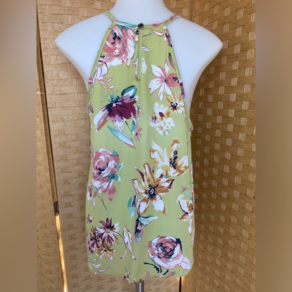 Small Lime green Halter/tank (no brand tag) can fit M/L - Picture 2 of 5
